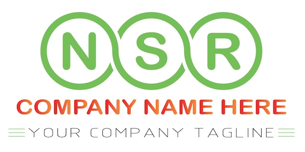 Vector nsr letter logo design