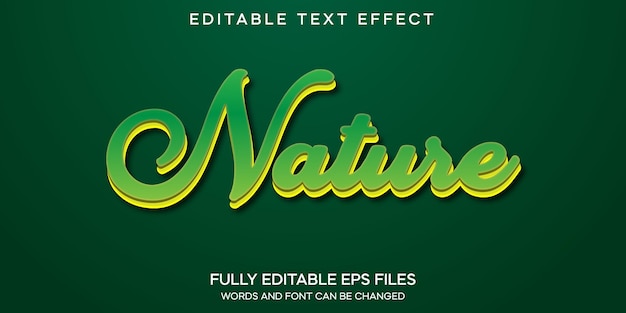 Nsture editable 3d text effect