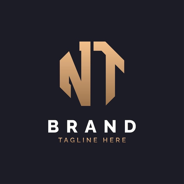 NT Logo Design Modern Minimal Elegant and Luxury NT Logo Alphabet Letter NT Logo Design for Brand Corporate Business Identity