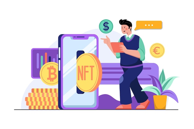 Vettore token non fungibile ntf