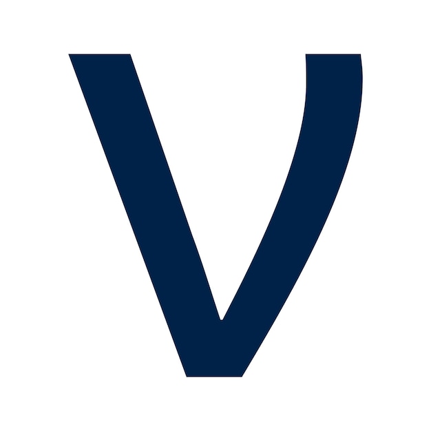 Vector nu greek alphabet symbol logo illustration