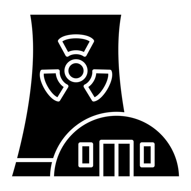 Nucleaire Glyph effen zwarte afbeelding