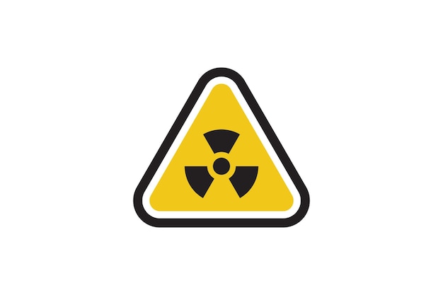 Nucleaire straling waarschuwingsbord icoon vector design