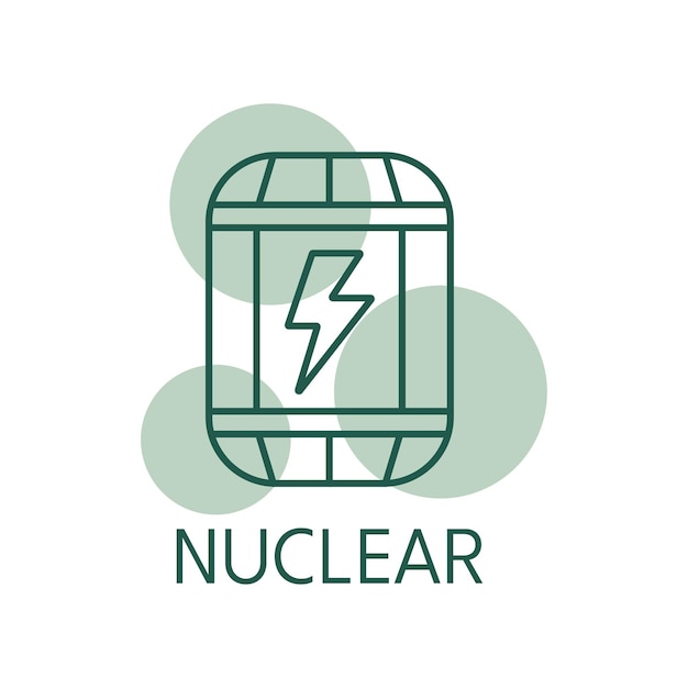 Nuclear color icon logo style