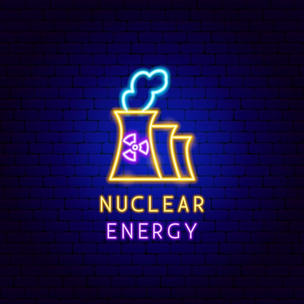 Nuclear Energy Neon Label