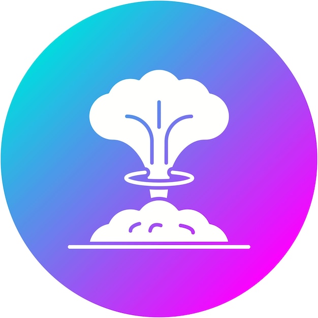 Nuclear Explosion vector icon Can be used for Nuclear Energy iconset