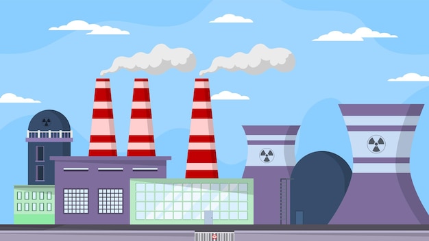 Nuclear power plant - exterior scenes