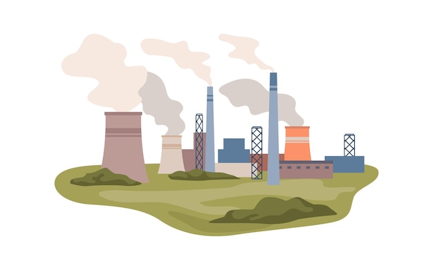 Nuclear power plant station vector