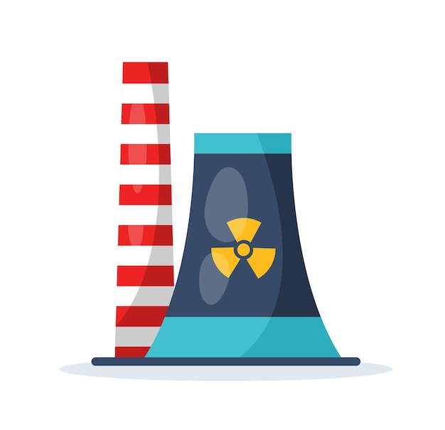 Nuclear power plant vector illustration