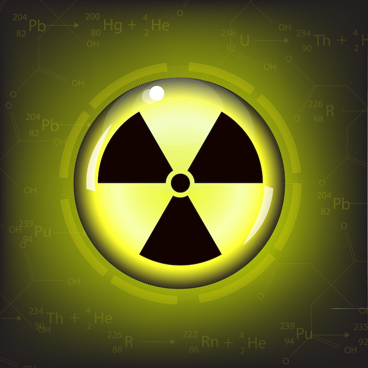 Vector nuclear radiation warning symbol vector