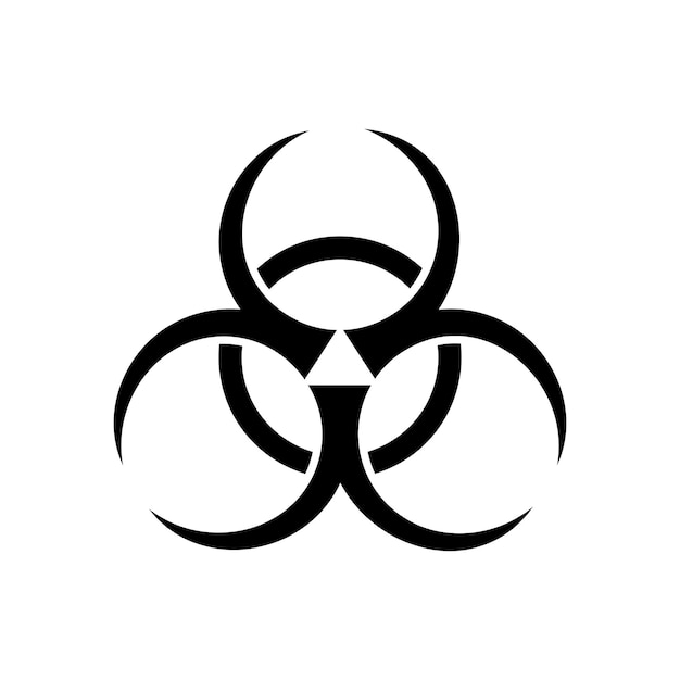 Vector nuclear radioactive danger sign toxic sign symbol warning radioactive zone