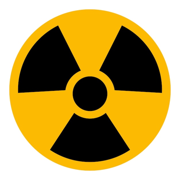 Vector nuclear radioactive danger sign toxic sign symbol warning radioactive zone