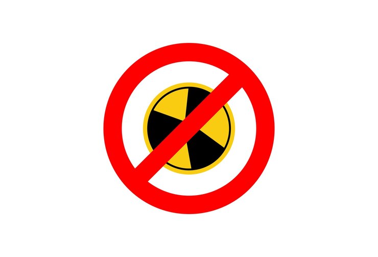 वेक्टर nuclear radioactive waste disposal ban symbol