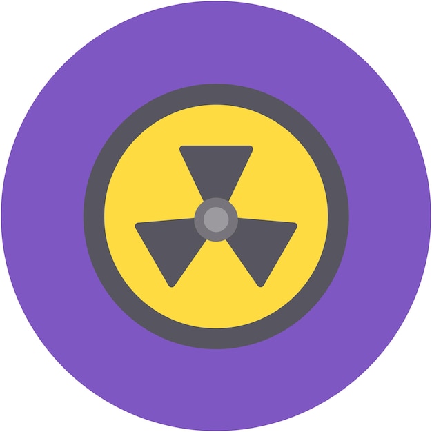 Vector nuclear vector illustration style