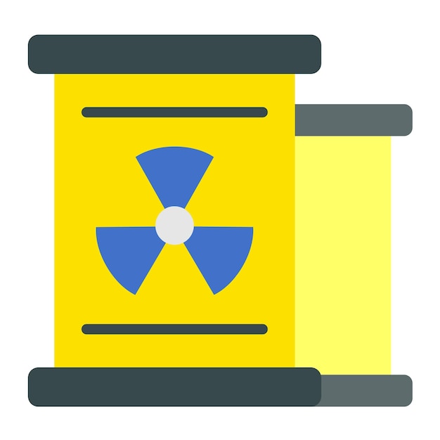 Vettore stile dell'icona dei rifiuti nucleari