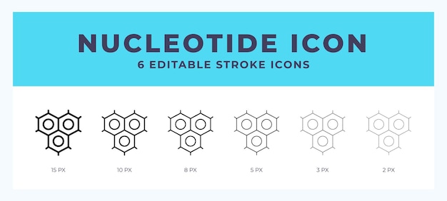 Vector nucleotide icon vector illustration with editable stroke for web app and more