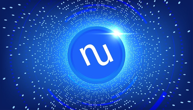 NuCypher NU munt banner NU munt cryptocurrency concept banner achtergrond