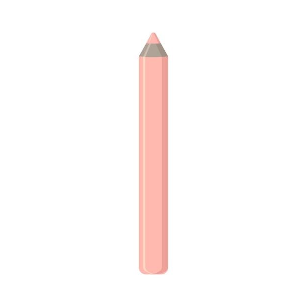 Nude lip pencil isolated on a white background