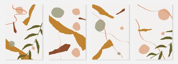 Обнаженные фигуры набор векторных фона мемфис. пастельный женственный органический дизайн. непрерывное приглашение коричнево-серого рисунка.