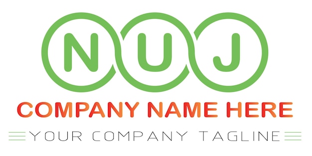 NUJ Letter Logo Design