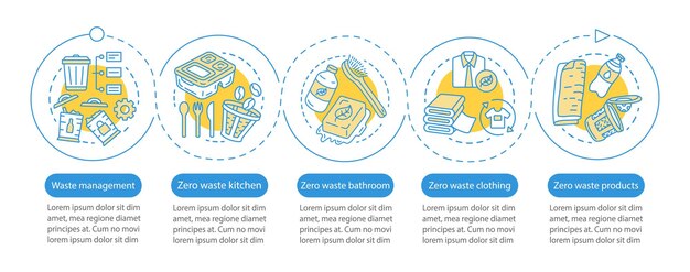 Nul afval levensstijl vector infographic sjabloon