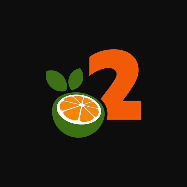 Number 2 orange logo