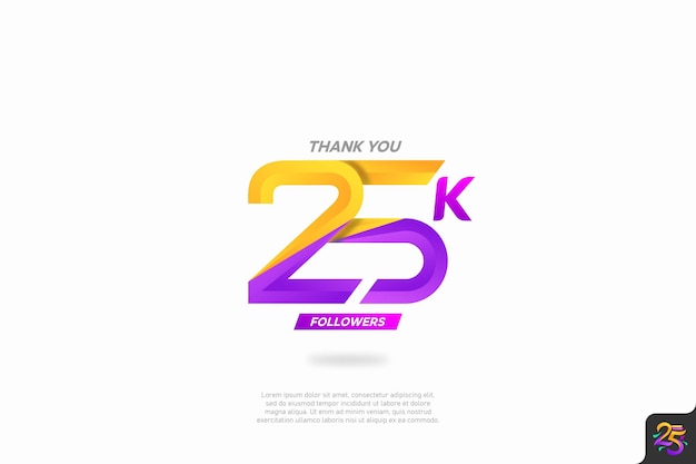 25番のロゴ アイコン デザイン 25歳の誕生日 ロゴ 数周年 25