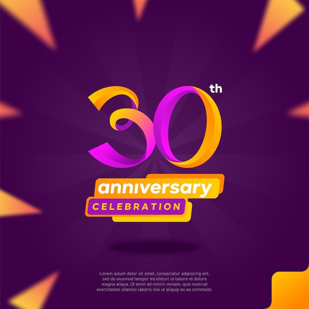 Number 30 logo icon design, 30th birthday logo number, 30th anniversary.