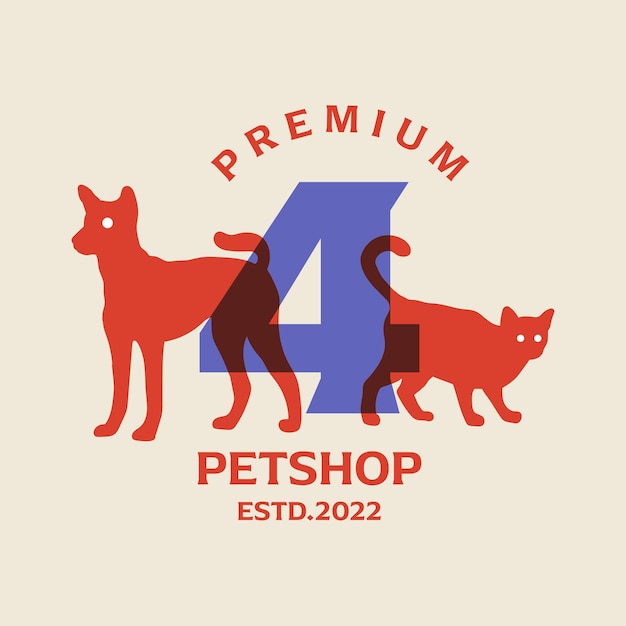 Number 4 Petshop Logo