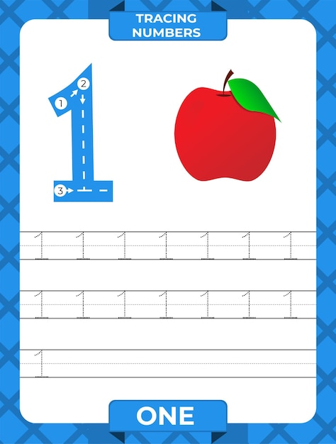 Traccia numero 4, foglio di lavoro per l'apprendimento dei numeri, materiale didattico per bambini, pagina delle attività per bambini