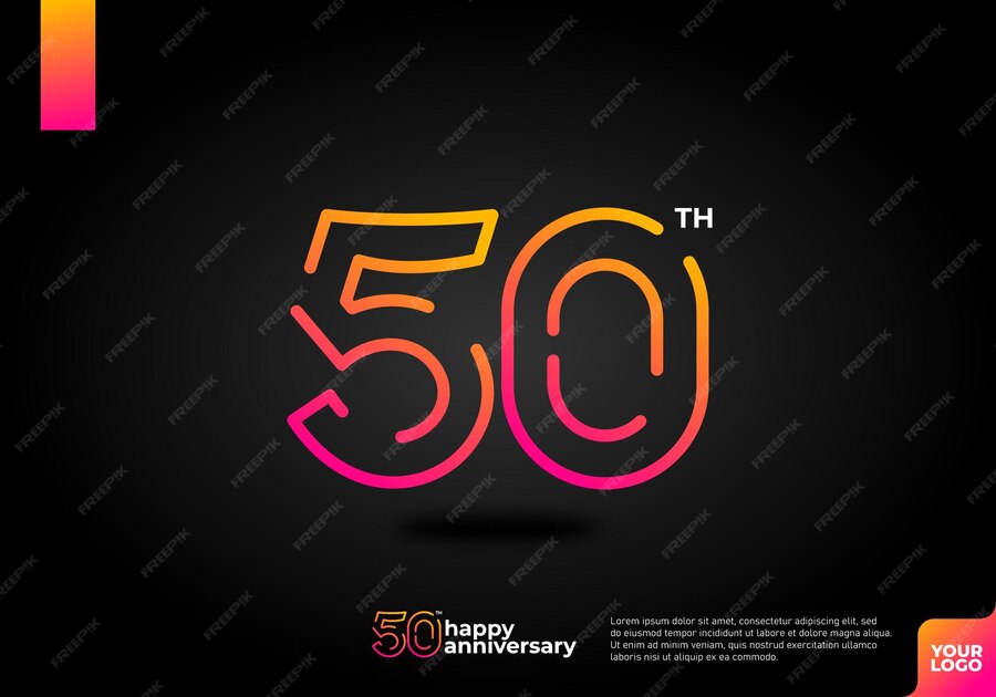 Premium Vector | Number 50 logo icon design 50th birthday logo number