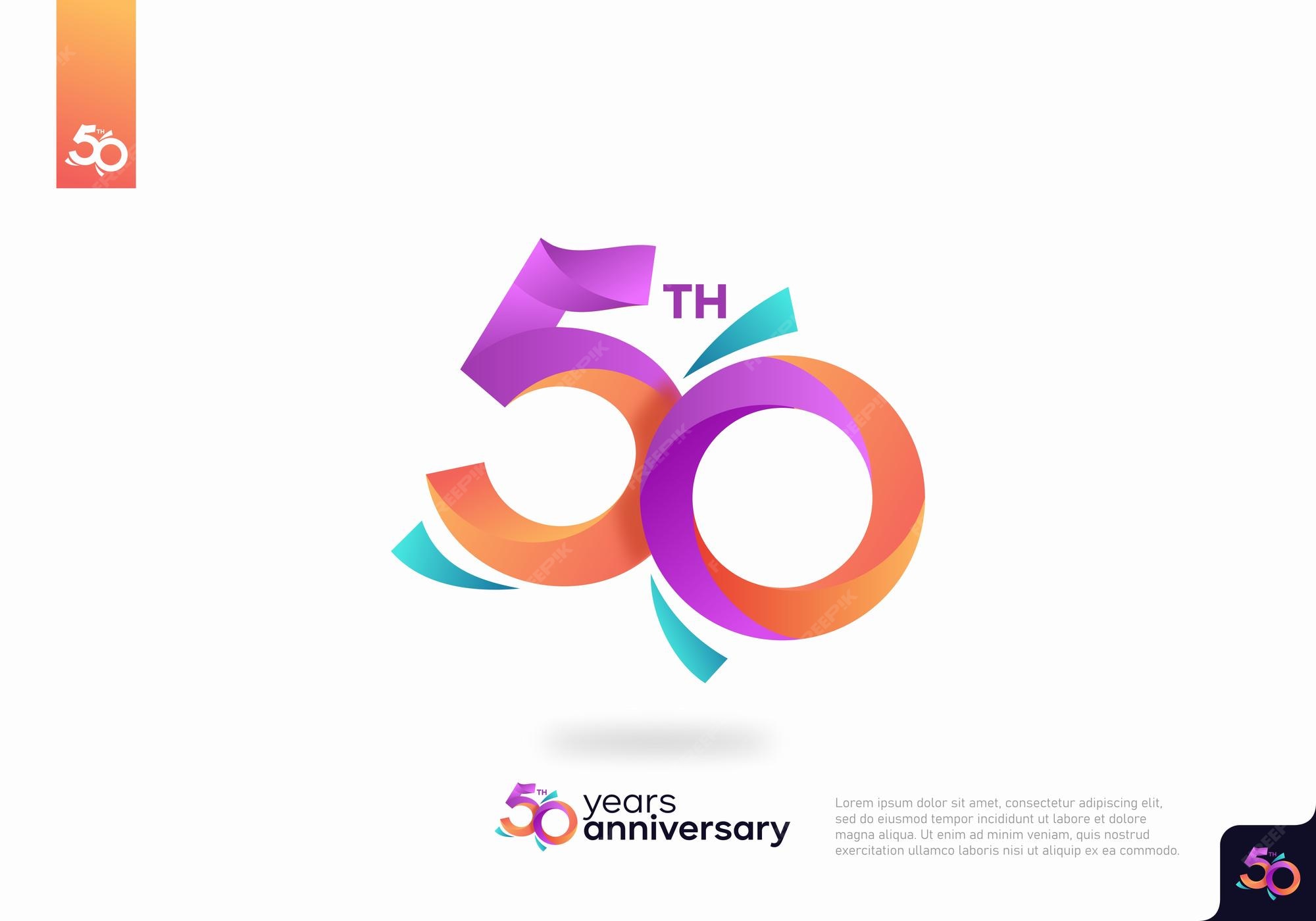 Premium Vector | Number 50 logo icon design, 50th birthday logo number