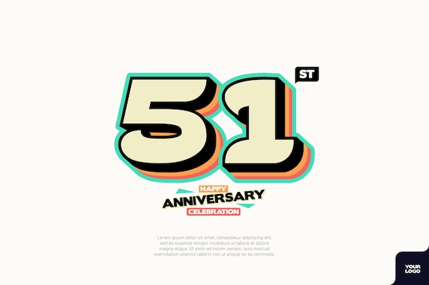 Number 51 logo icon design 51st birthday logo number anniversary 51