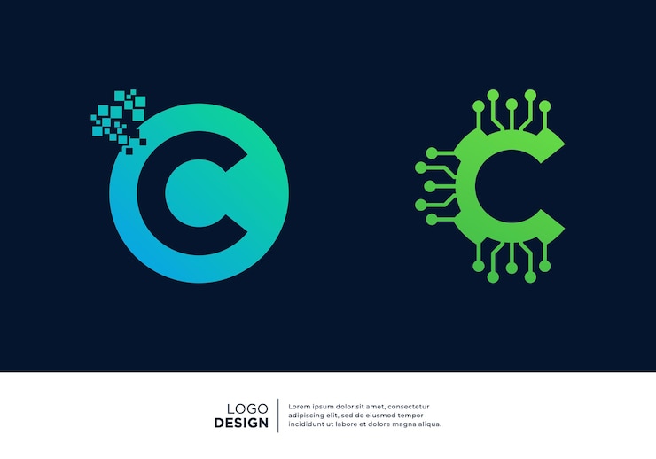 Vector number 6 logo design collection abstract symbol for digital technology