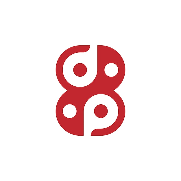 Number 8 domino logo