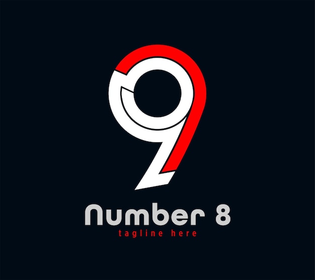 Vector number 9 logo design. linear unique special letter series. creative minimal design template vector