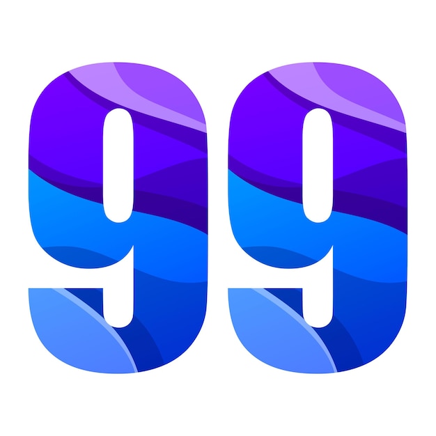 Design del logo colorato numero 99