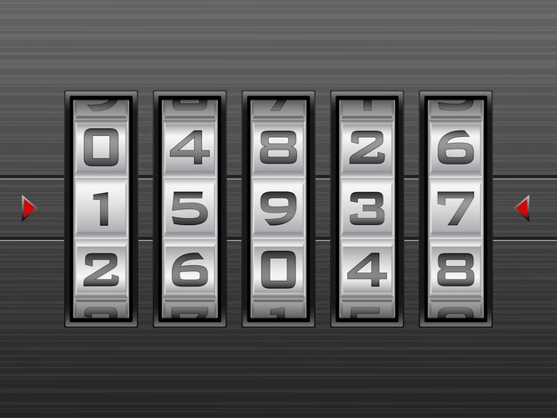 Number combination lock background