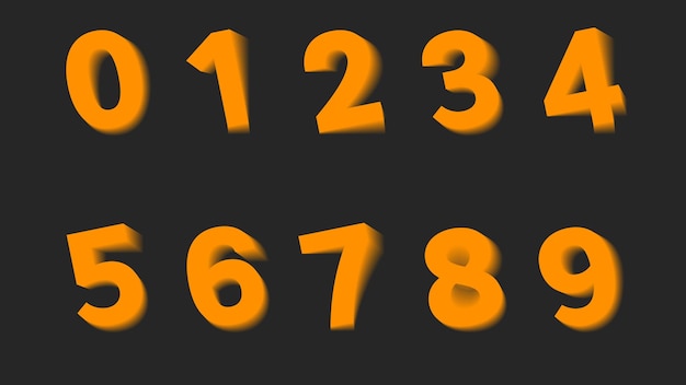 Vector number countdown 3d vector