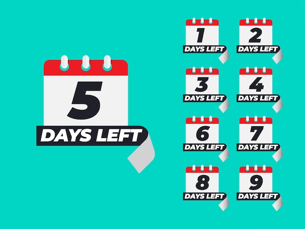 Number of days left banner template for promotion