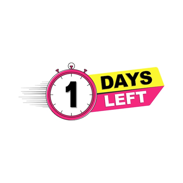 Number of days left countdown 1 day left