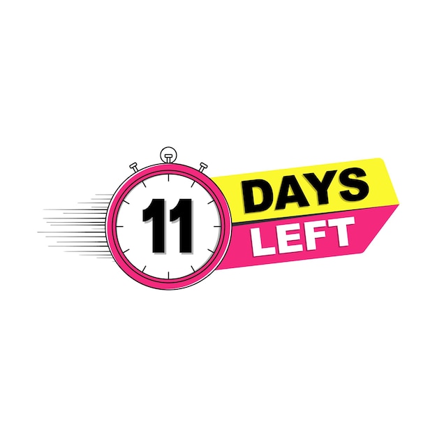 Number of days left countdown 11 days left