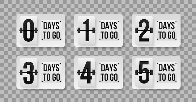 Vector number of days left template