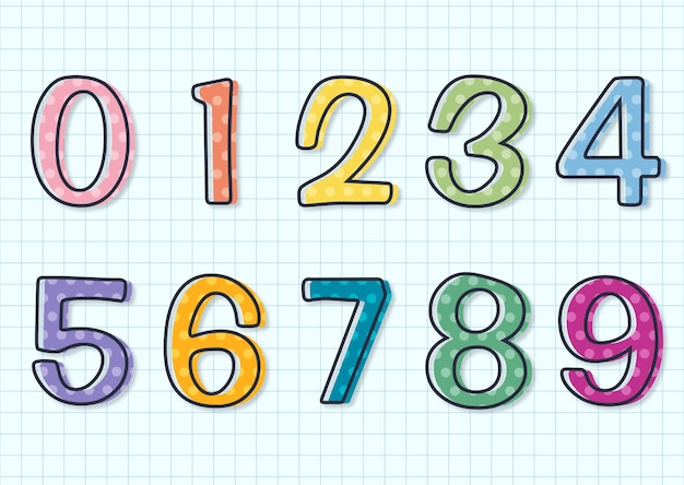 Vector number design vector