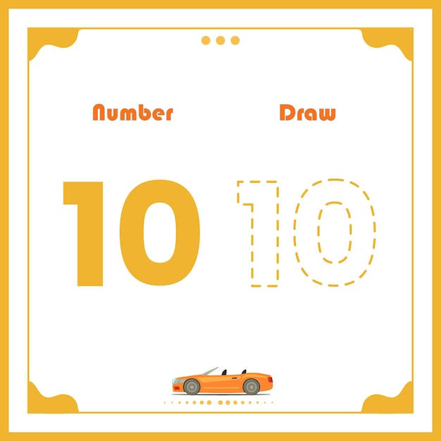 Number Drawing for Kids Preschool Number Illustration Learning Activity for Back to School book