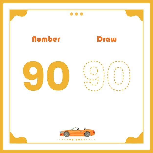 Number drawing for kids preschool number illustration learning activity for back to school book