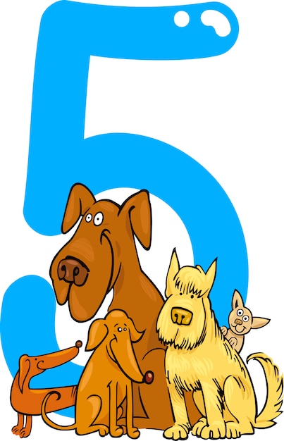 5〜5匹の犬
