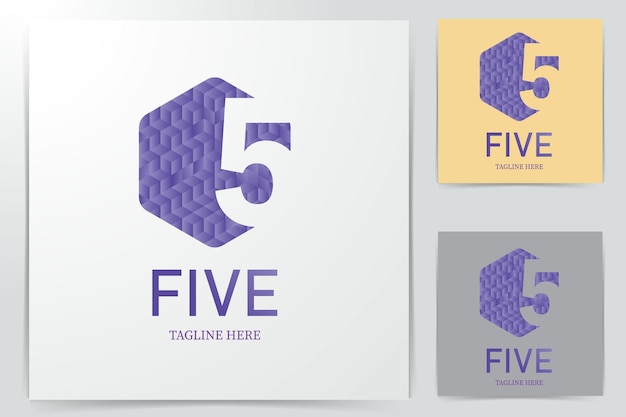 Number five Purple color logo