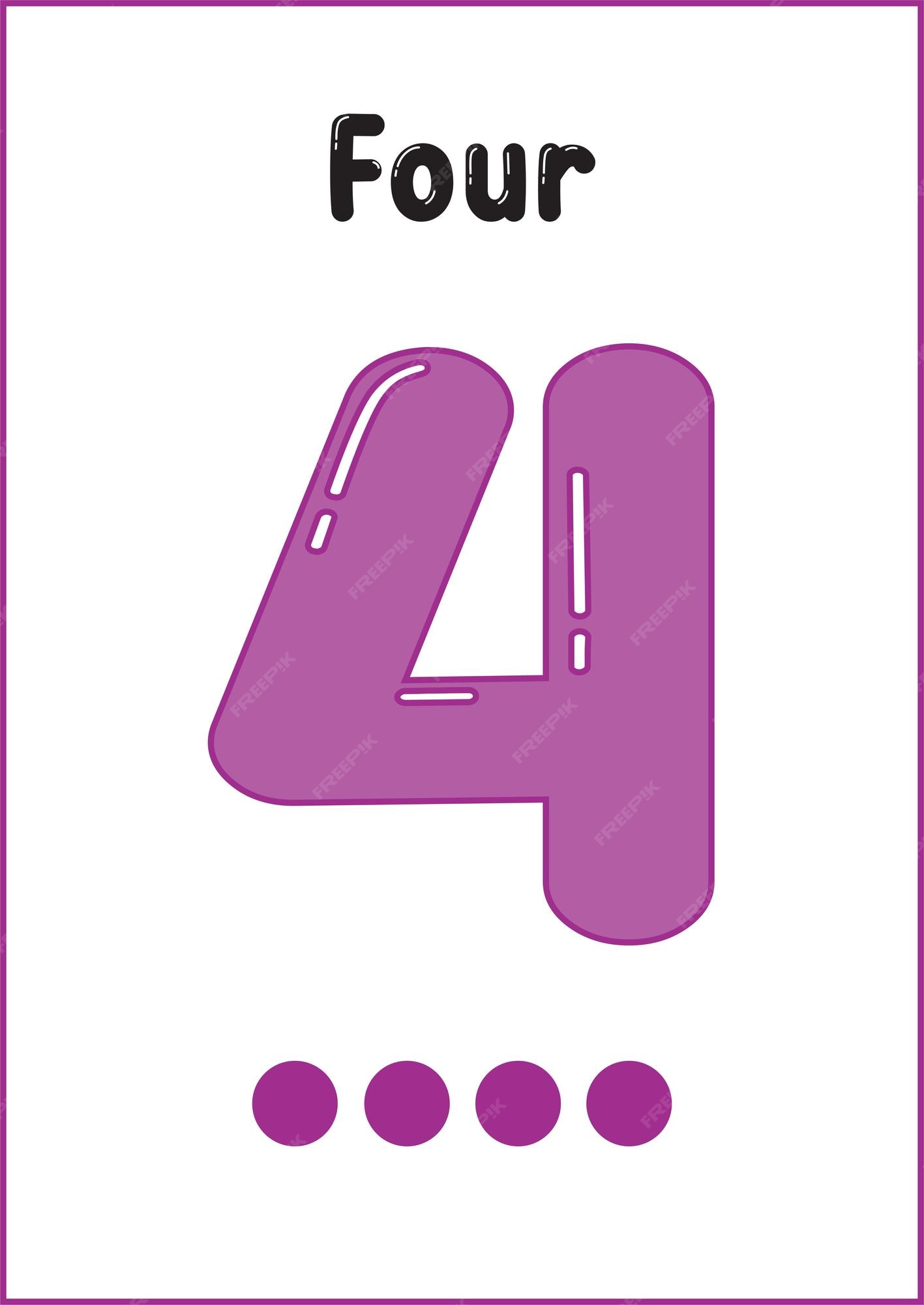Premium Vector Number flashcards