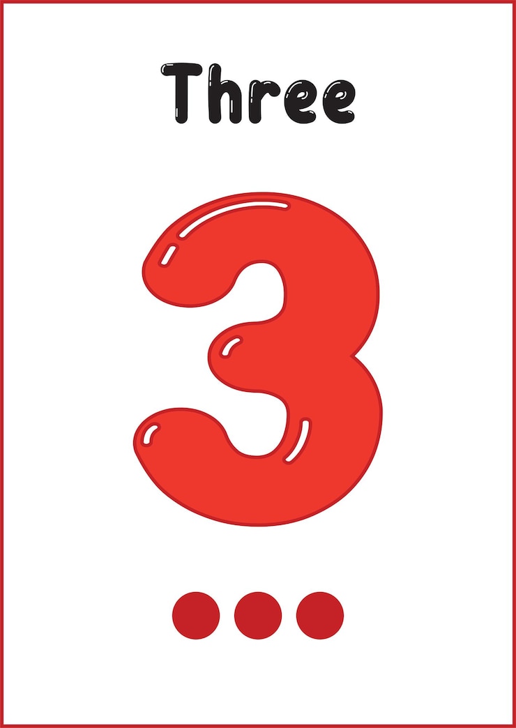 Vector number flashcards
